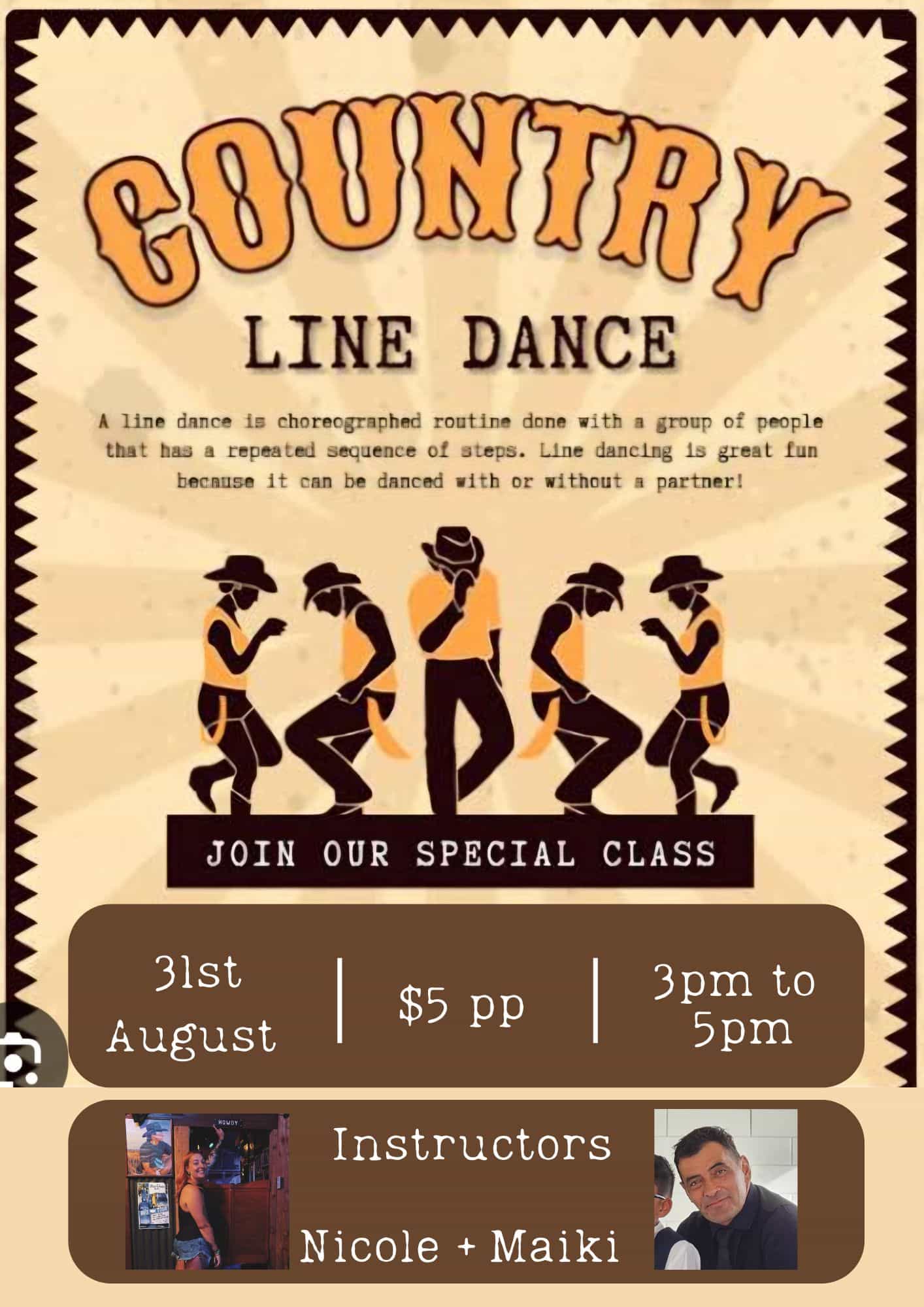 snr line dancing fundraising flyer - 1