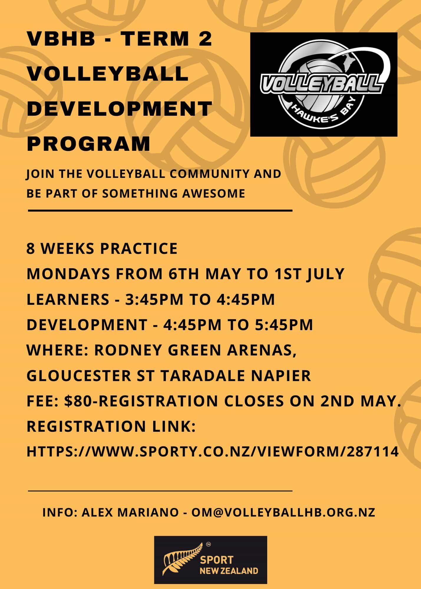 Black and Yellow Volleyball Icons Sports Flyer - 3