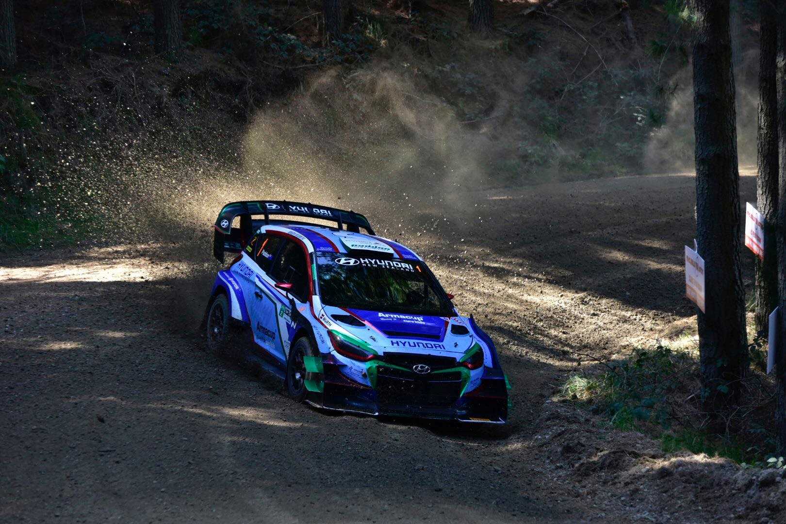 Hayden Paddon, Hyundai i20 AP4++, winner of the 2019 Winmax Brakes by Paddon Rallysport Ashley Forest Rallysprint. Photo: Allan Pritchard 