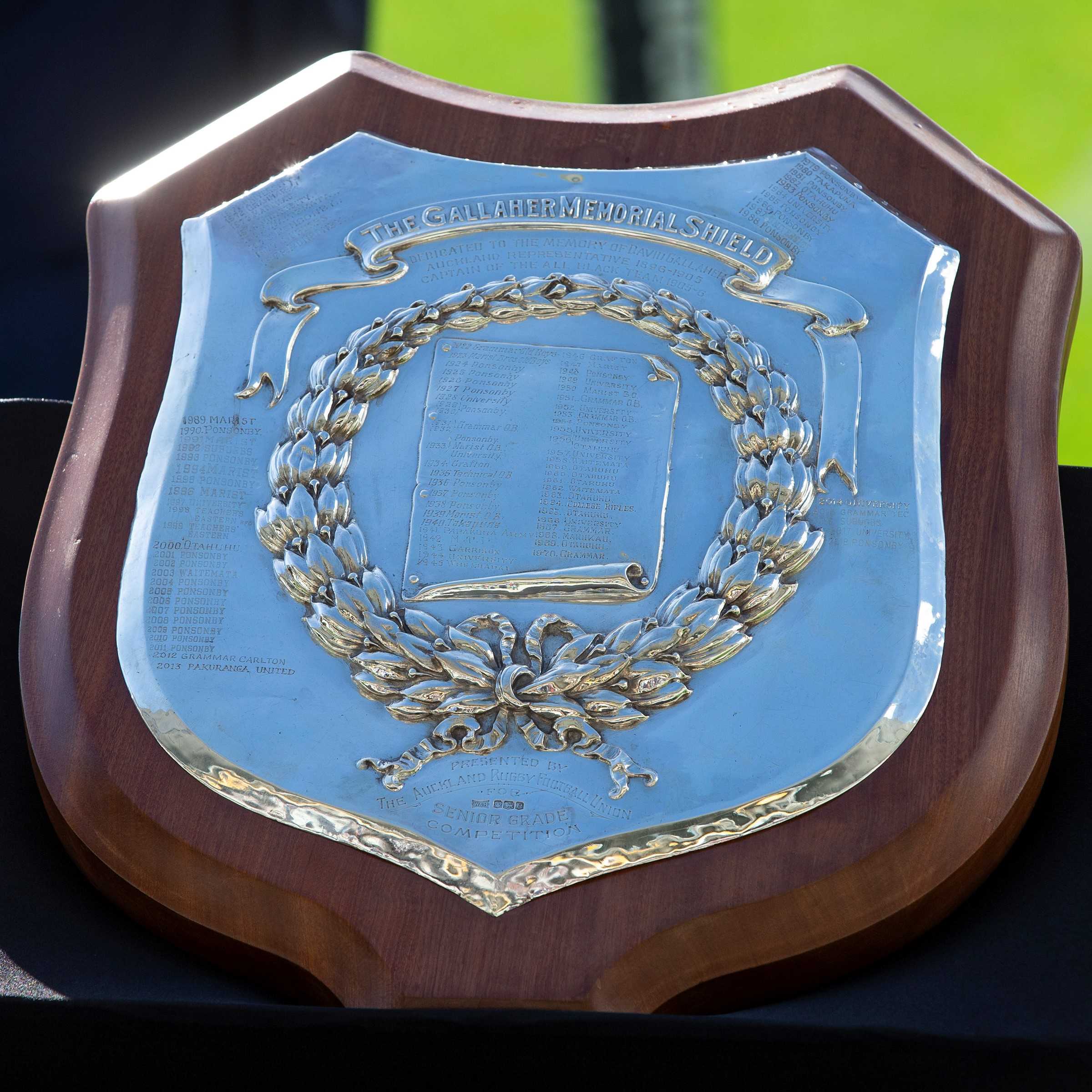 The Gallaher Shield, during the Auckland Rugby Union Gallaher Shield final between Ponsonby and Marist, held at Eden Park. 20 July 2019
Copyright photo: Brett Phibbs / www.photosport.nz