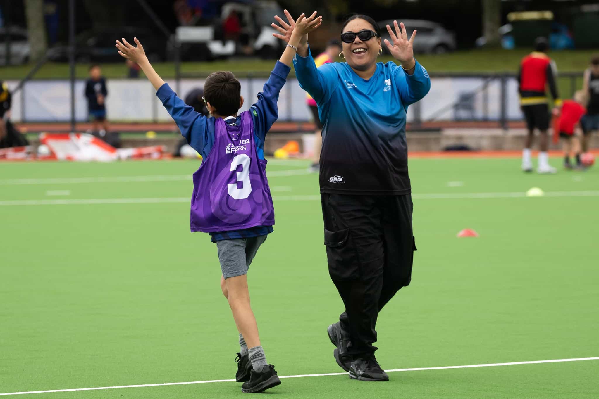 Touch rugby - Halberg Games Day 3 - Physically disabled and vision impaired athletes during on Day 3 of the Halberg Games 2024 at Kings College, Auckland, New Zealand on Friday 21 April 2024. Mandatory credit: Brett Phibbs / www.photosport.nz