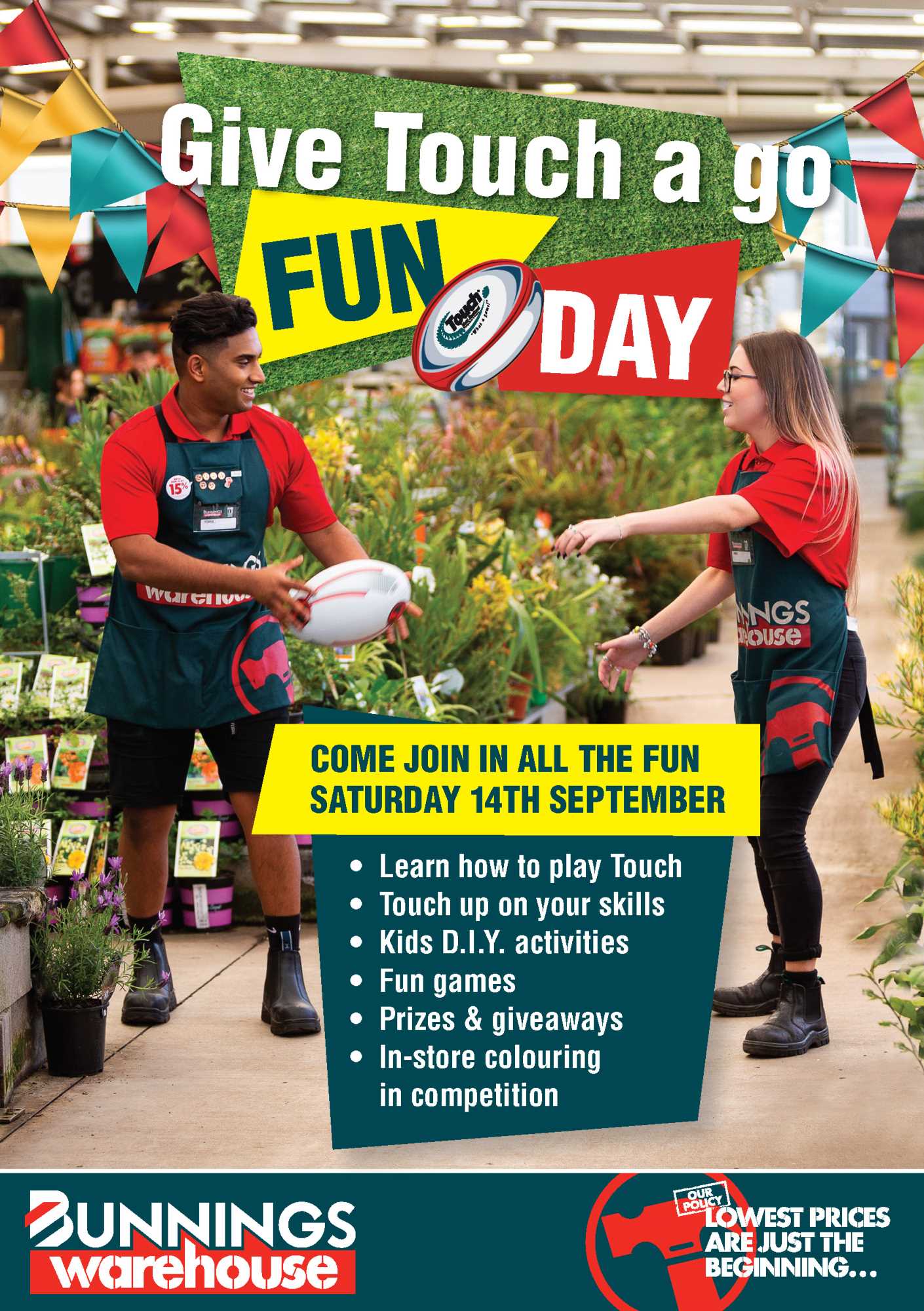 Want to get involved in an exciting Touch day?? Then head along to the