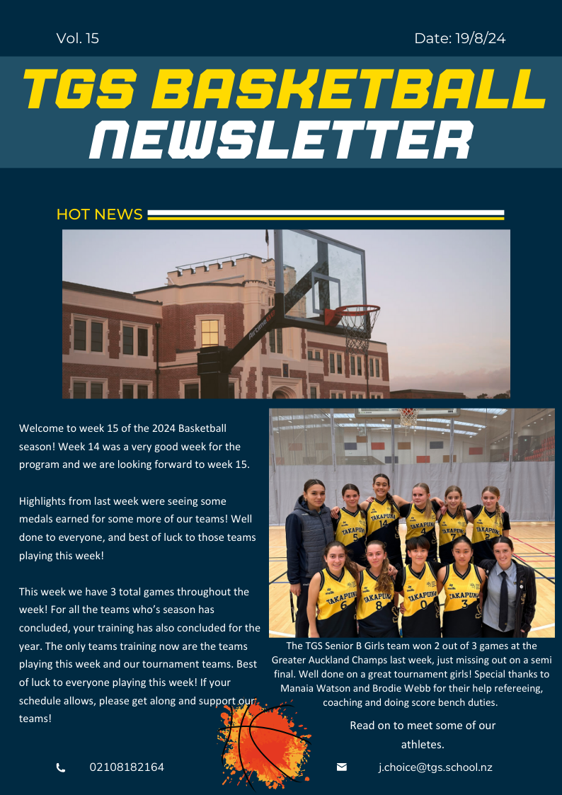 Basketball Newsletter - Vol. 15