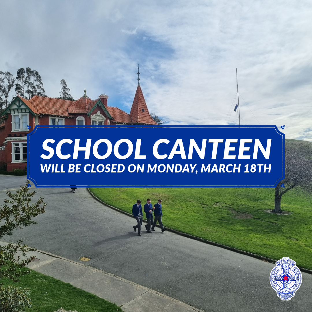 School Canteen will be closed Monday