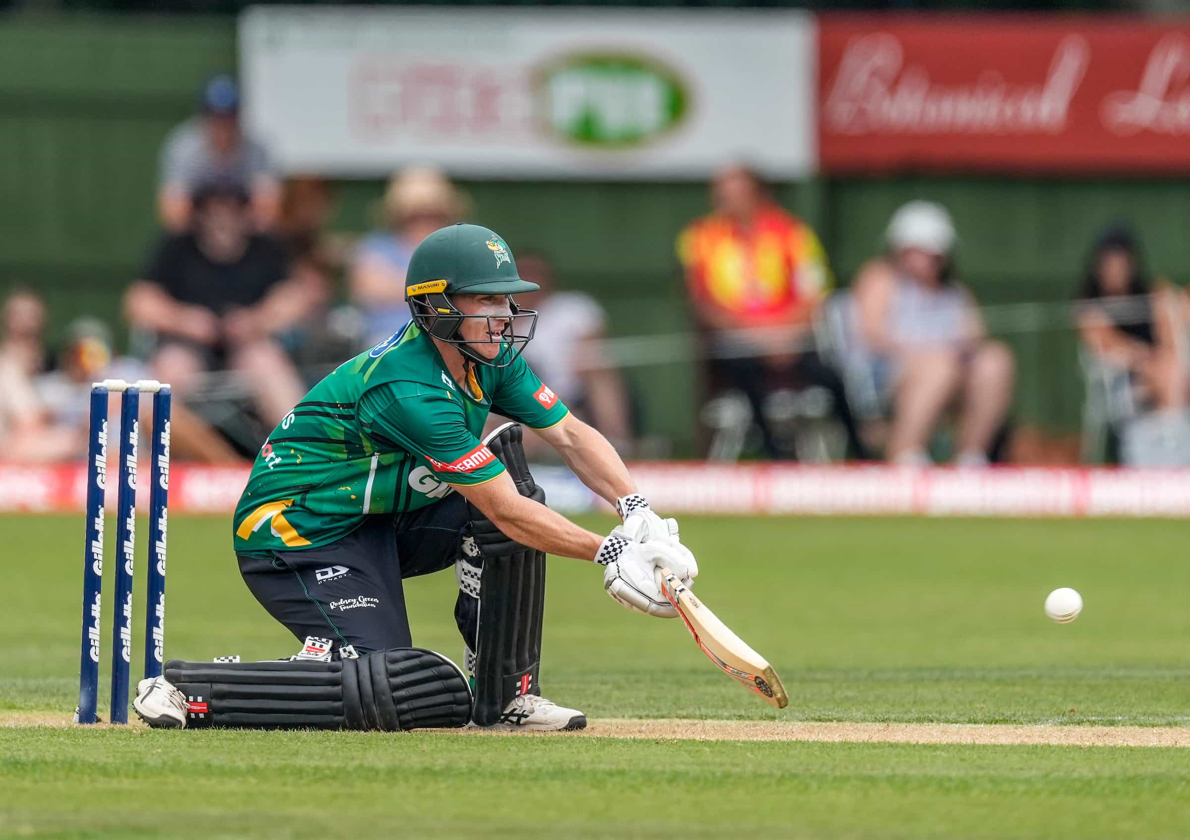 Central Stags Bayley Wiggins. Central Stags v Auckland Aces. Dream 11 Super Smash, Fitzherbert Park, Palmerston North, New Zealand, Monday 27 December 2021. Copyright photo: John Cowpland / www.photosport.nz