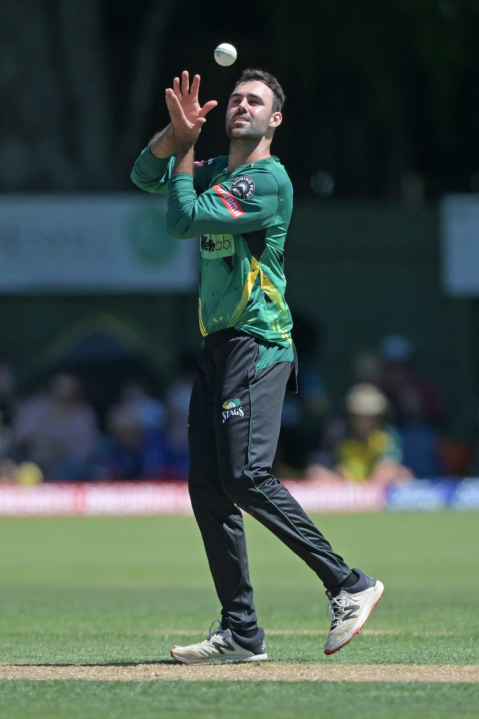 Brett Johnson of Central Stags in action. Dream11 Super Smash - Central Stags v Wellington Firebirds at Fitzherbert Park, Palmerston North New Zealand on Tuesday 27 December 2022.
© Mandatory credit: Kerry Marshall / www.photosport.nz