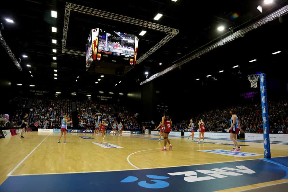 08.08.2018  A general view of play during the ANZ Premiership Elimination Final netball match between the Steel and Tactix at the ILT Stadium in Invercargill. Mandatory Photo Credit Copyright photo: Dianne Manson/Michael Bradley Photography