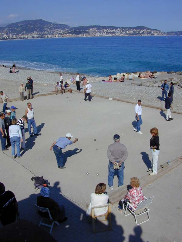 Petanque can be played anywhere there is a bit of space.