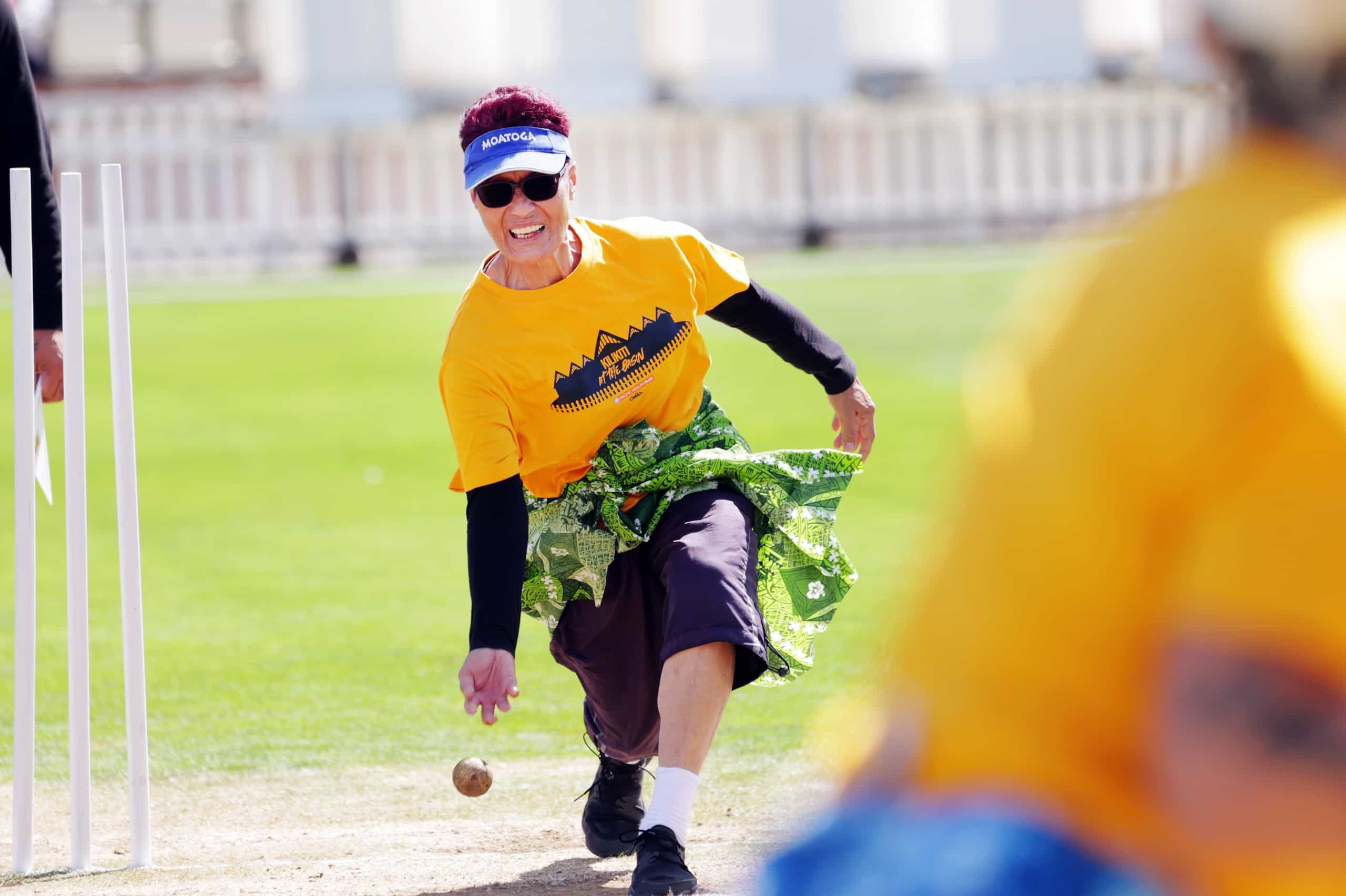 Celebrity match. Kilikiti At The Basin festival at the Cello Basin Reserve in Wellington, New Zealand on Saturday, 9 March 2024. Photo: Dave Lintott / lintottphoto.co.nz