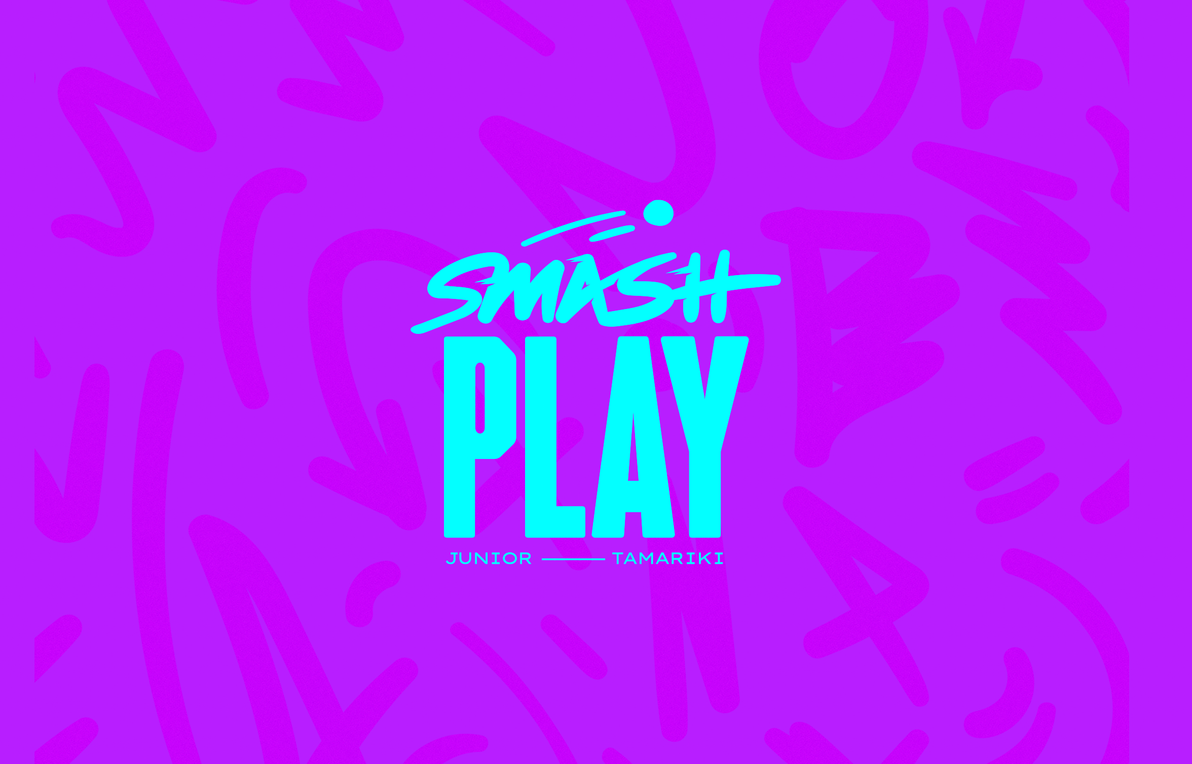 Smash Play Logo in Purple and Aqua