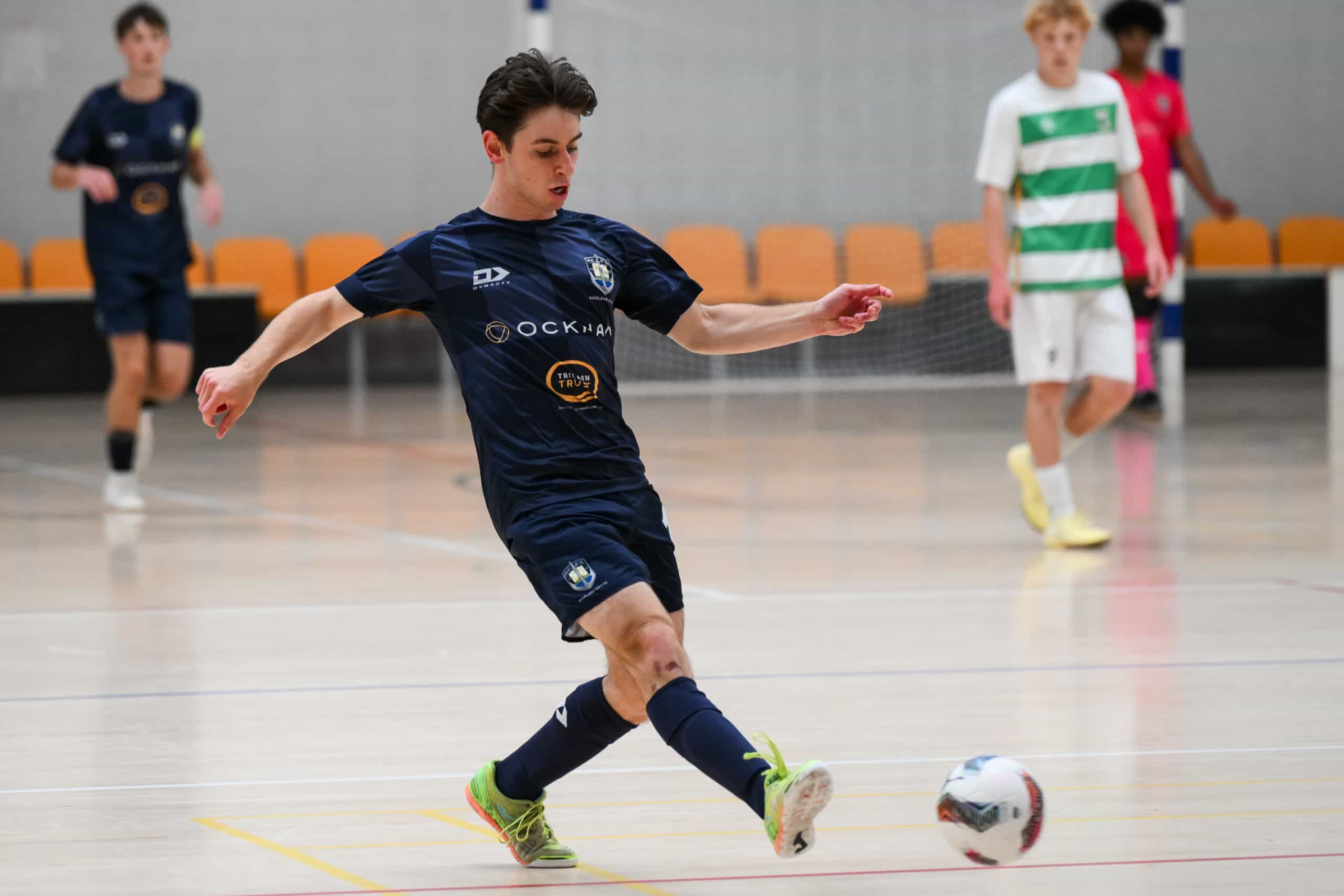 Under 19 boys Palmerston North Marist Vs Auckland City. Youth Futsal Championship at Akau Tangi Sports Centre, Wellington, New Zealand on December 10, 2024. Mandatory credit: Elias Rodriguez / www.photosport.nz