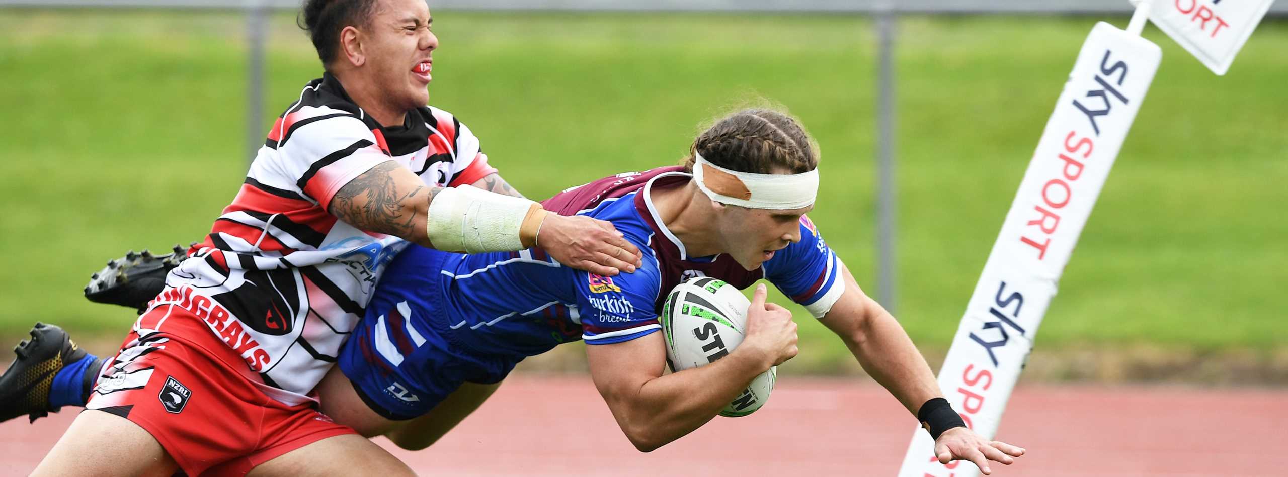 Akarana Falcons v Counties Stingrays, NZRL Premiership Final. Trusts Stadium, Auckland, New Zealand. Saturday 31 October 2020 © image by Andrew Cornaga / www.photosport.nz