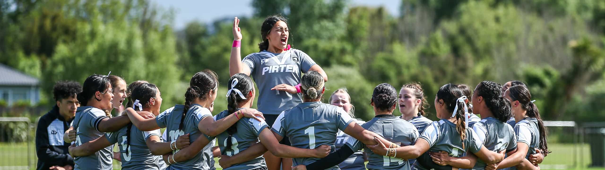 NZ Girls Clubs 16ís perform the Haka,NZRL-NZ16s Girls v NZ Clubs 16s Girls, held at Bruce Pulman Park,Takanini. Auckland,New Zealand on Monday 28 October 2024.
Photo Credit- Andy Skinner/www.Photosport.nz