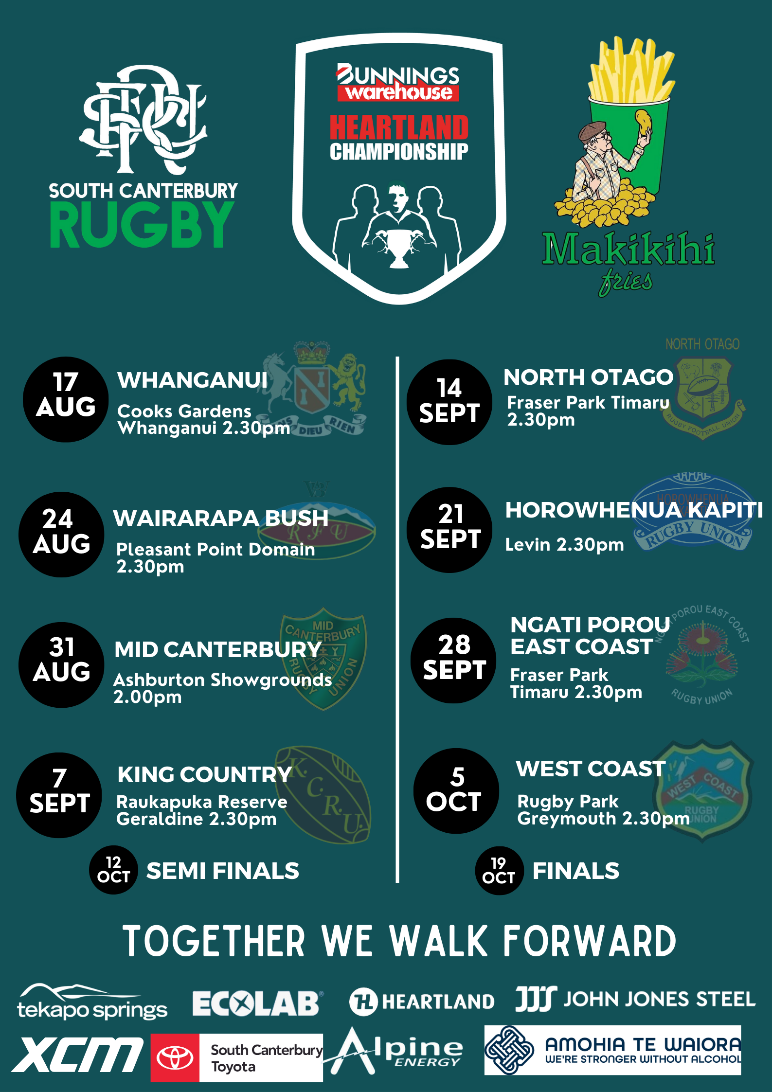 2024 Bunnings Heartland Championship Draw