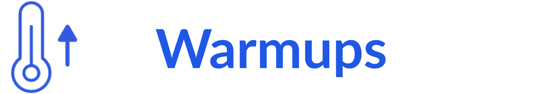 Warm up and conditioning