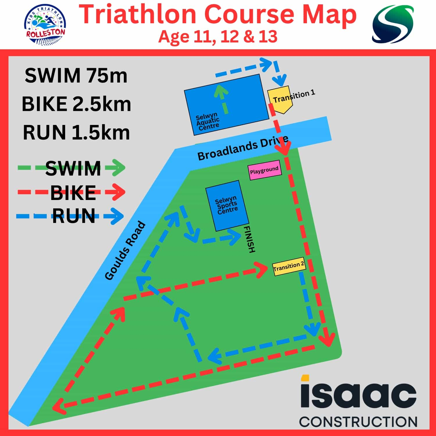 RKT Course Map - 11-13 Triathlon - 1