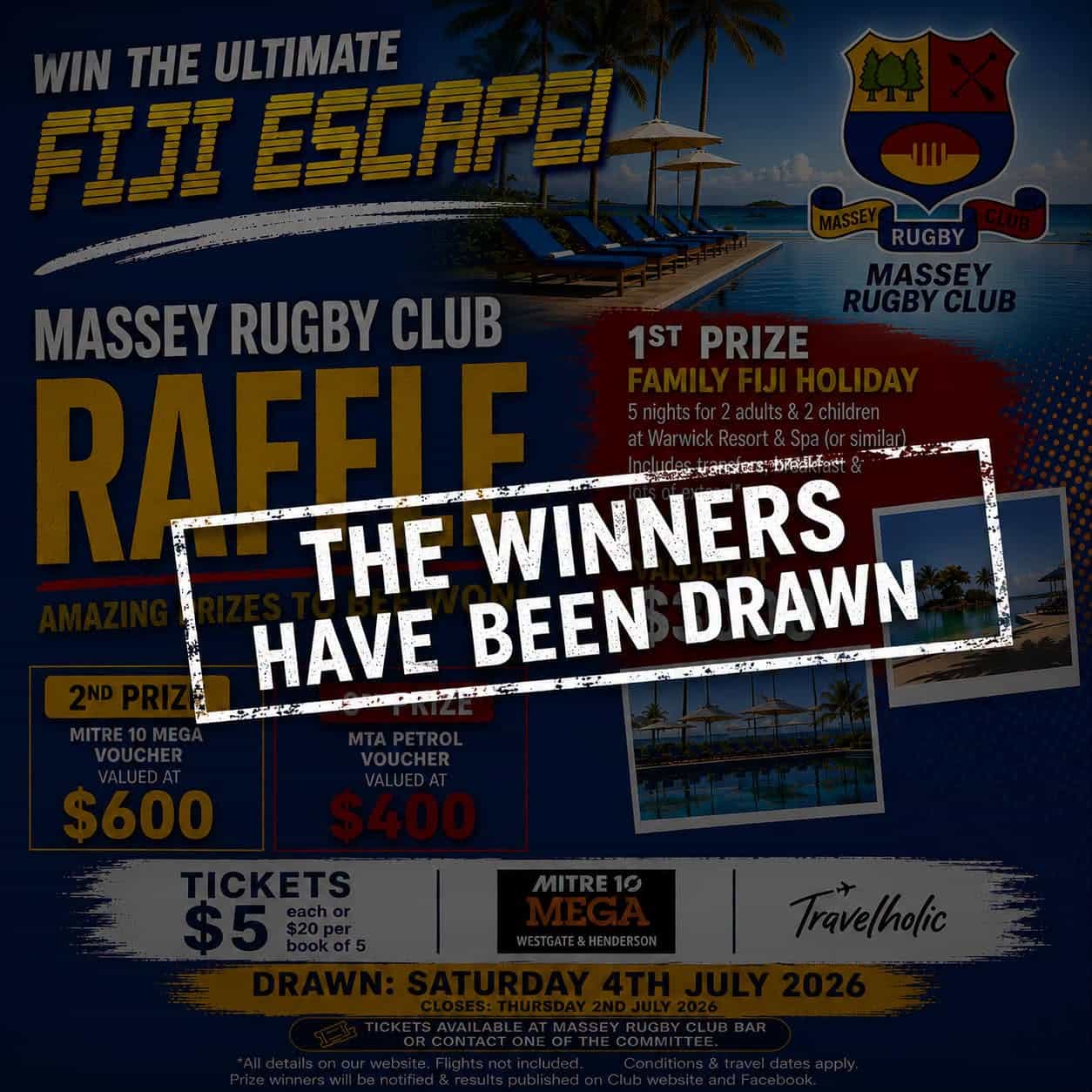 CLUB RAFFLE WINNERS