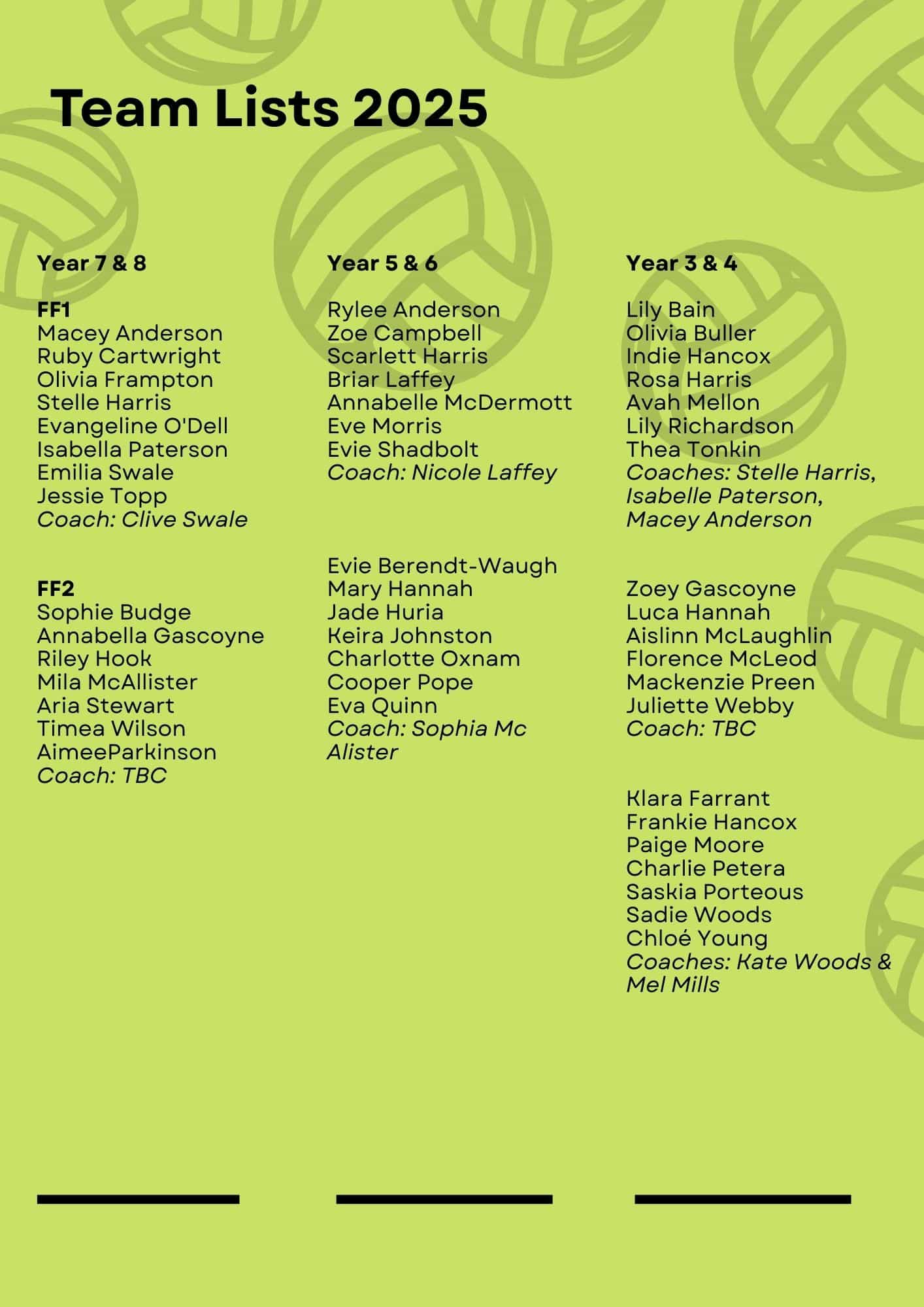 ashley netball Clun 2020 Dates - 1