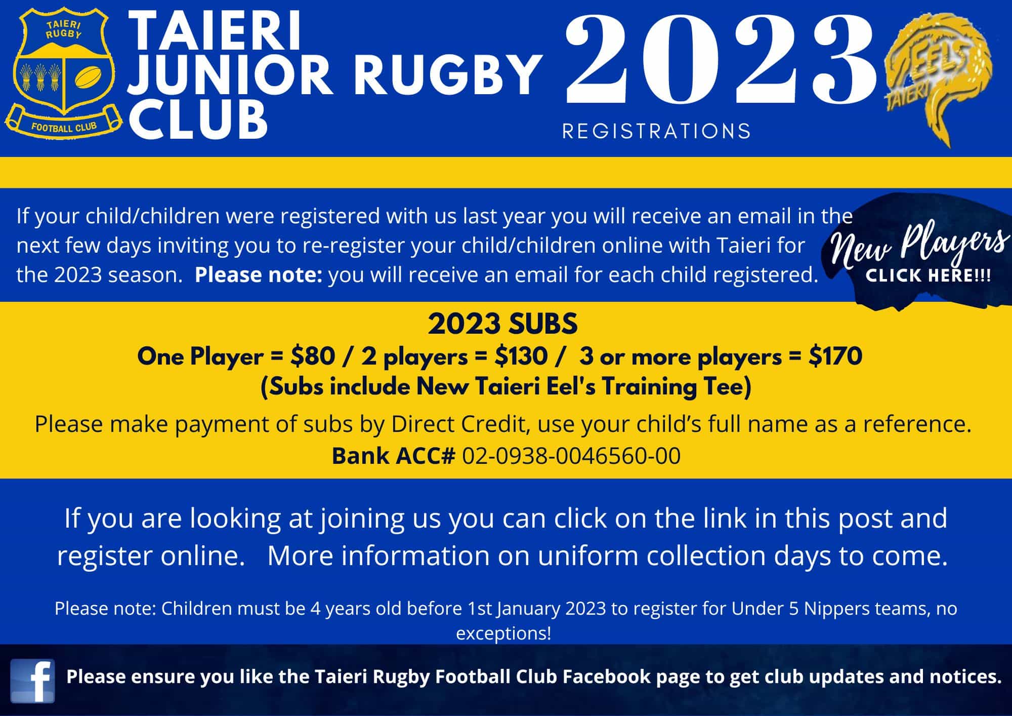 2023Taieri junior Rugby Club Registration - 1