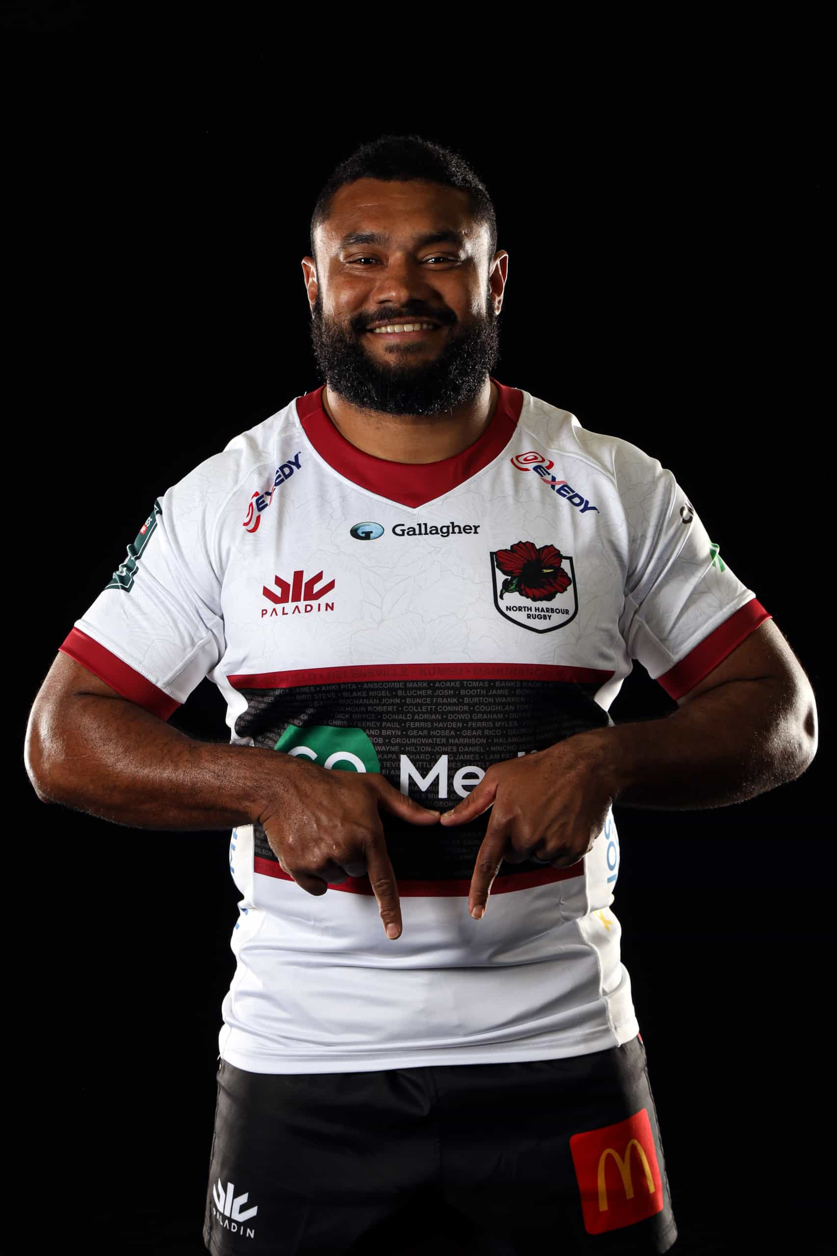 Men's player portraits, North Harbour Rugby, Mt Smart Stadium Auckland, Tuesday 23 July 2024. Photo: Shane Wenzlick / www.phototek.nz