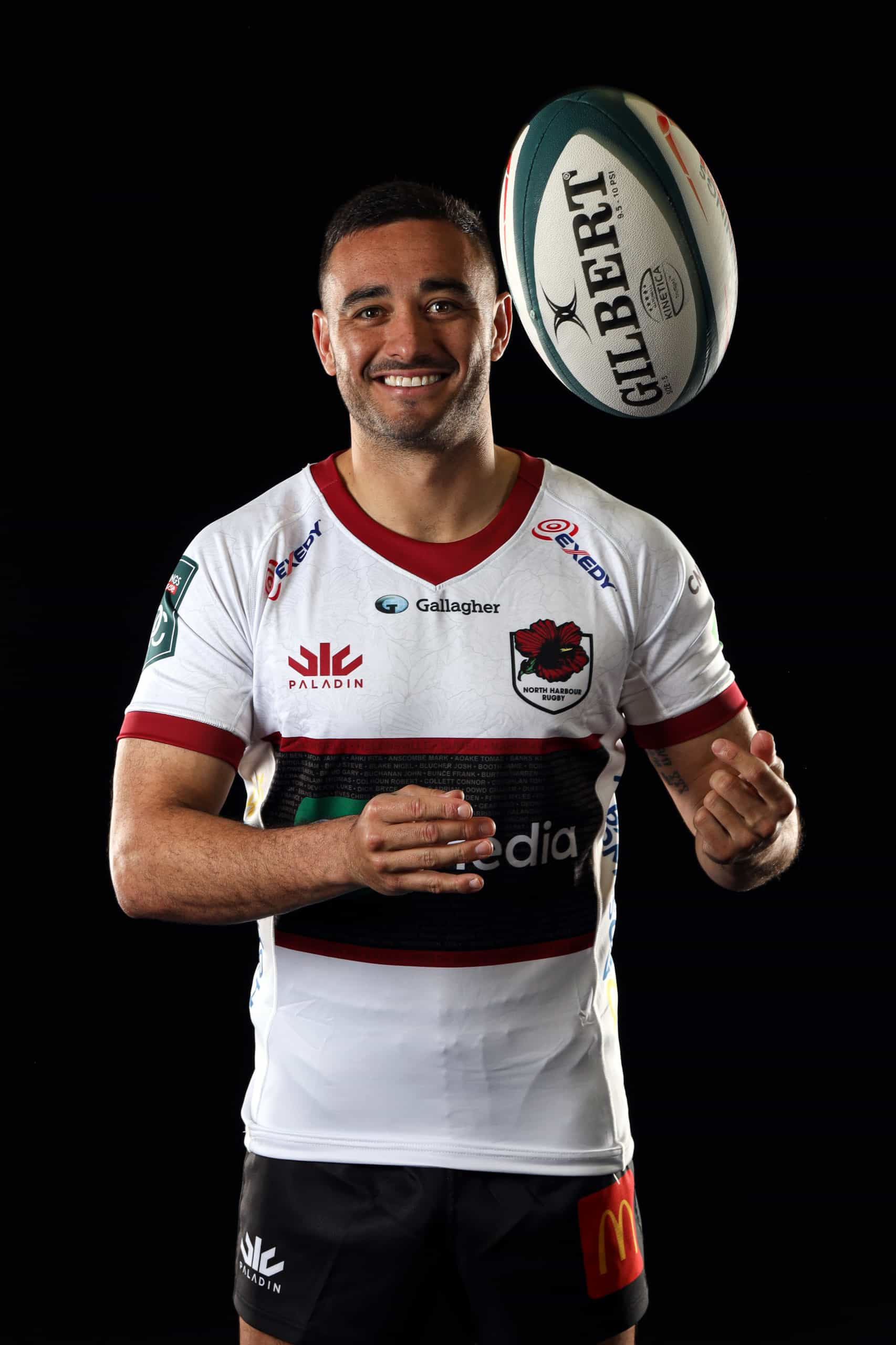 Men's player portraits, North Harbour Rugby, Mt Smart Stadium Auckland, Tuesday 23 July 2024. Photo: Shane Wenzlick / www.phototek.nz