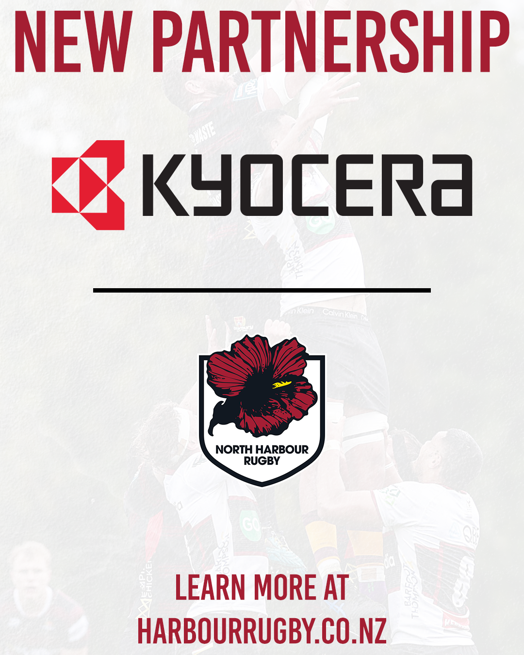 North Harbour Rugby Announces Partnership with Kyocera