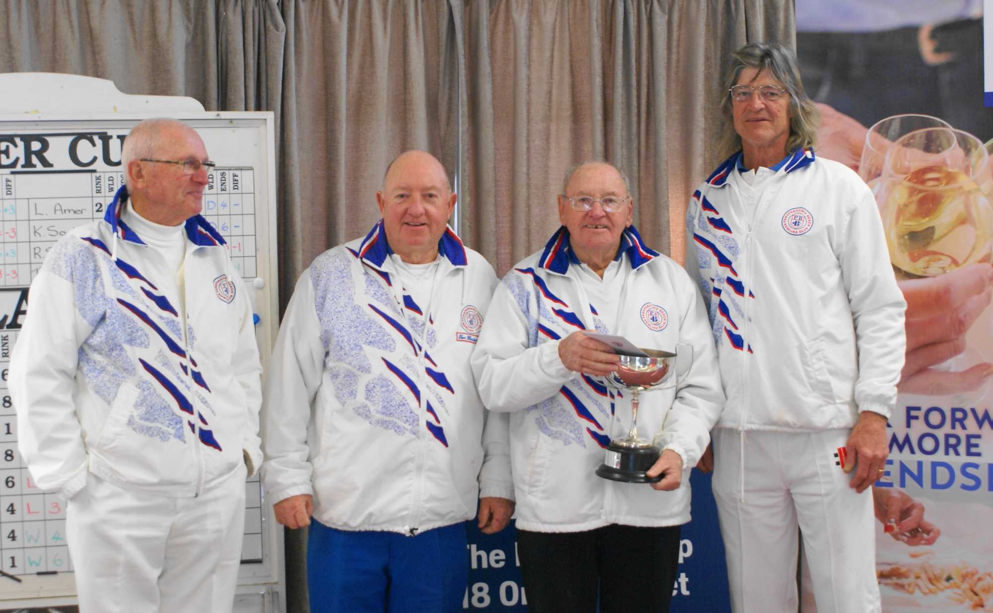 Well deserved winners. A formidable team ( L to R) Steve Glavas,Tom Henderson, Rex Holmes, Gary Hopkins        