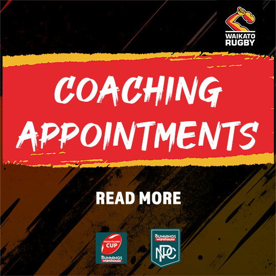 Waikato Rugby Confirms 2025 Head Coaches for NPC and FPC Teams