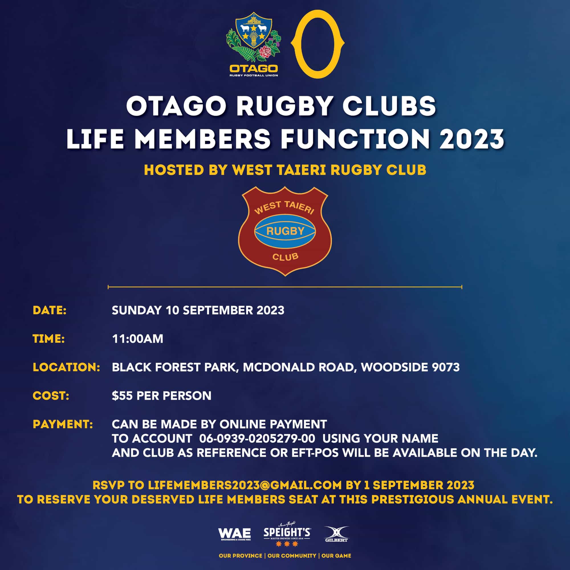 2023 otago rugby clubs life members function