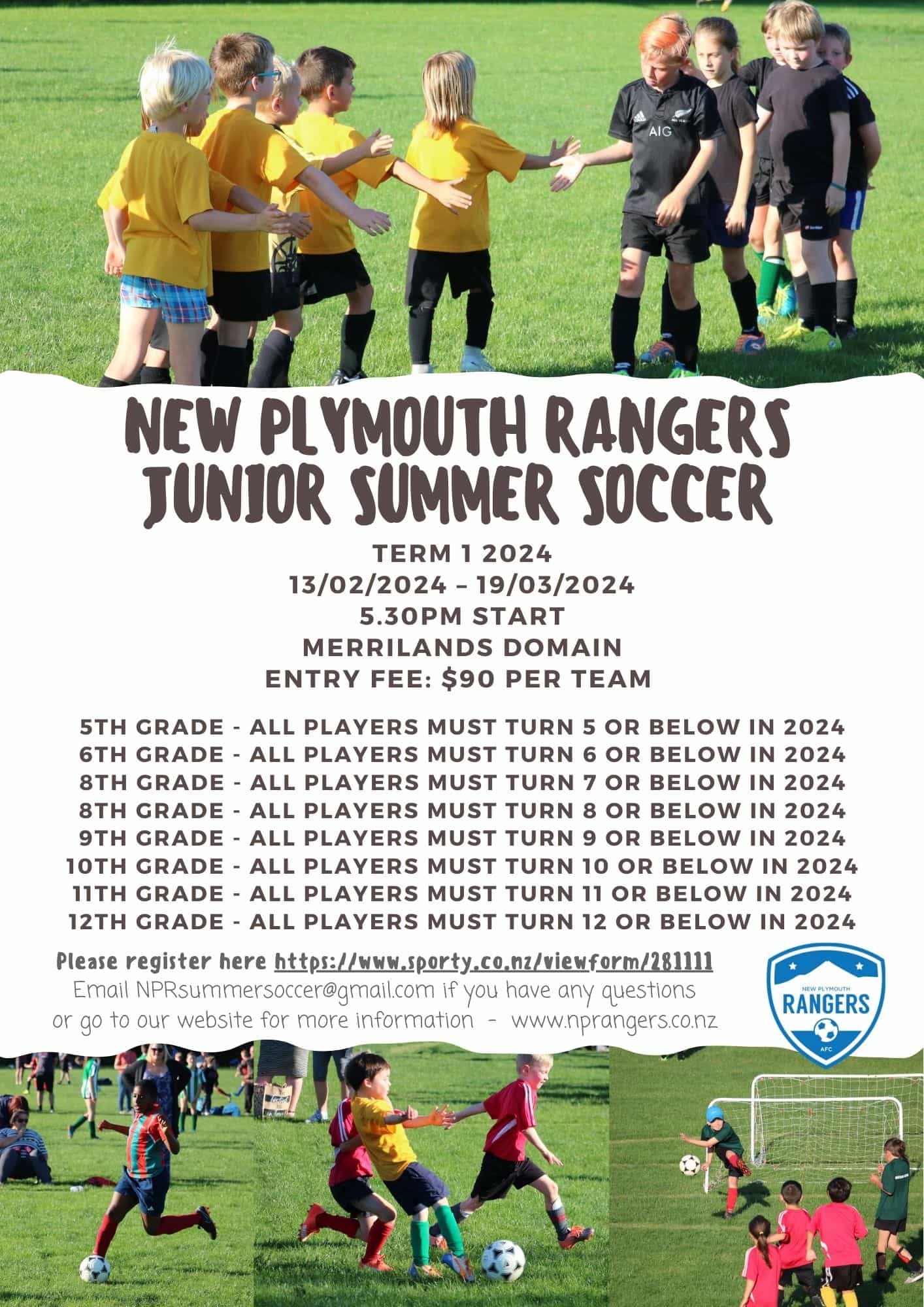 Copy of Please register through email NPRsummersoccer@gmail.com http://www.nprangers.co.nz Team Fees can be paid online. NP Rangers AFC, 15-3942-0001051-00 - 1