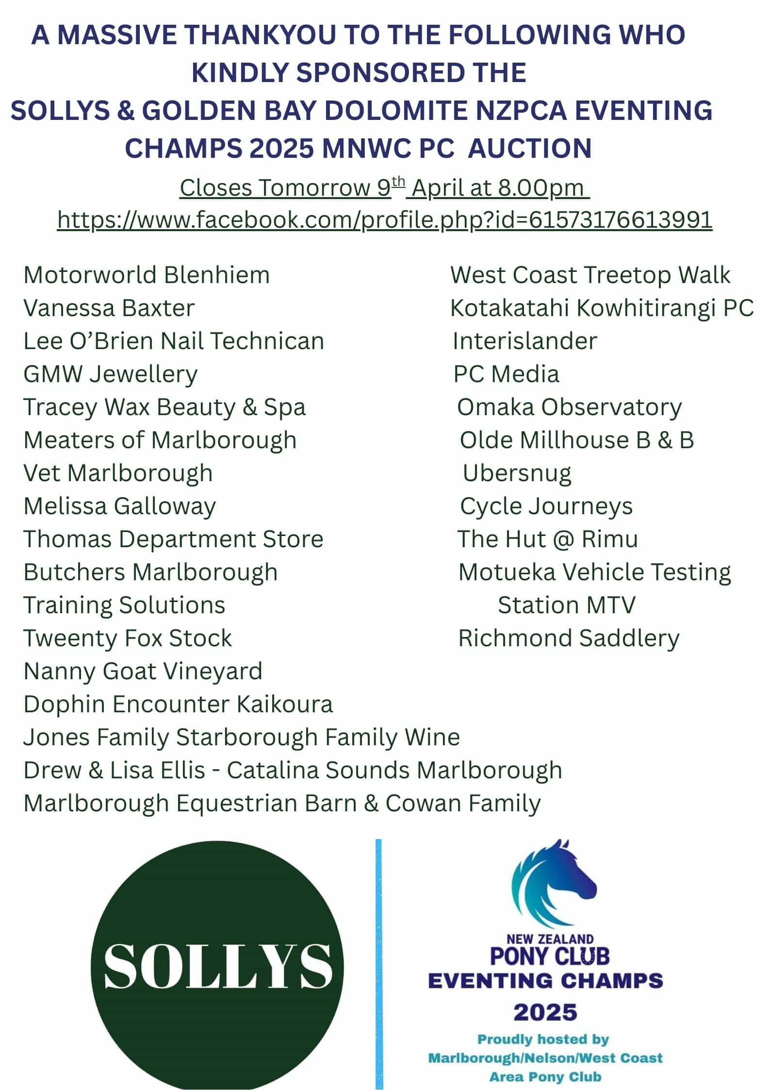Auction Sponsorsrs - 1