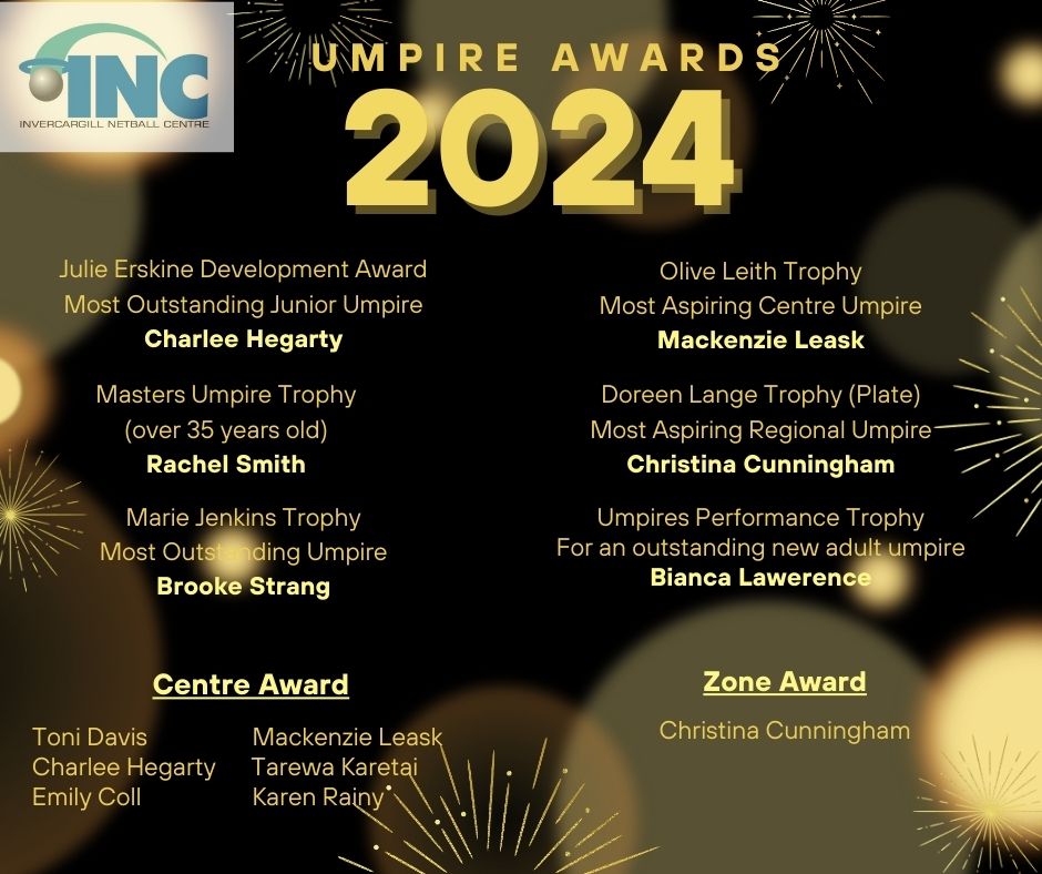 INC Saturday awards - Umpire Awards