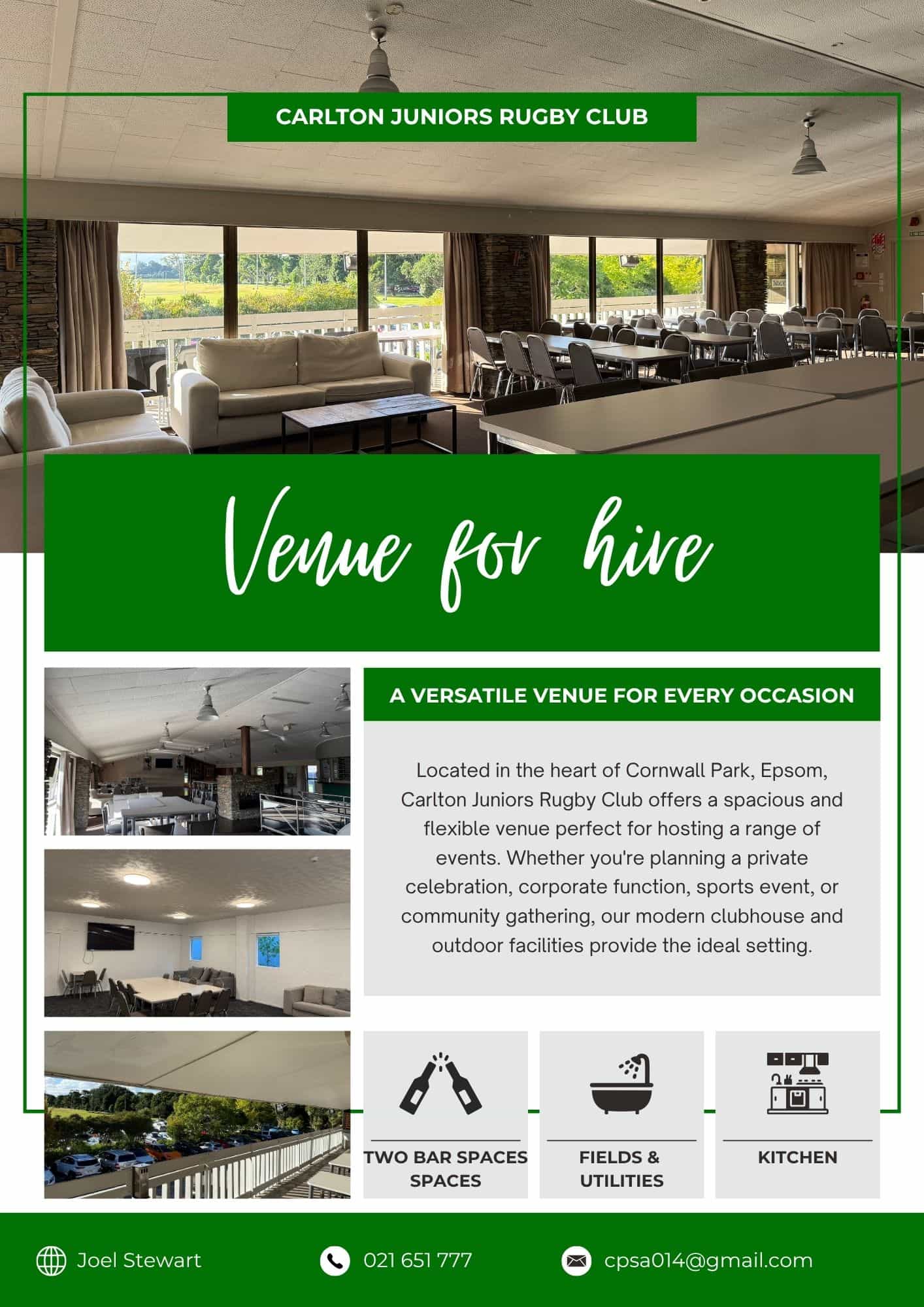 2025 Carlton Juniors Facility One Pager - 1