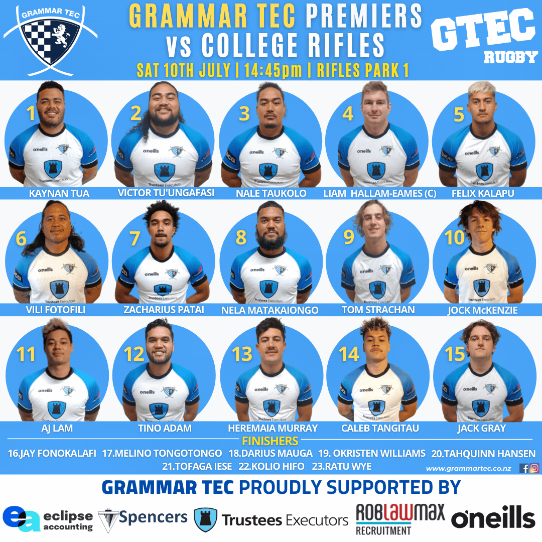 Grammar TEC Premier side to face College Rifles